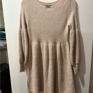 Elegant Cream Knit Dress